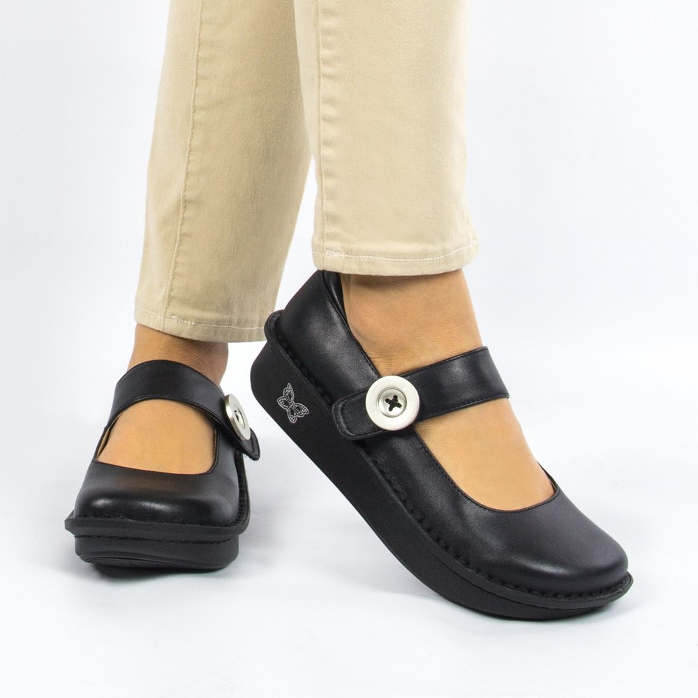 Alegria Paloma Black Mary Jane clogs size 6